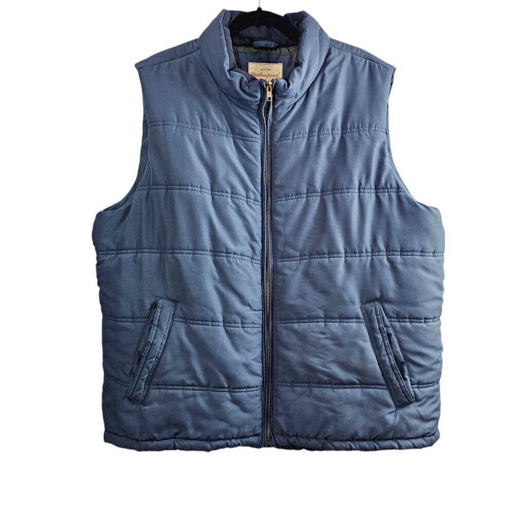 Weatherproof Original Vintage Men's Sleeveless Puffer Blue Vest